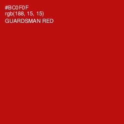 #BC0F0F - Guardsman Red Color Image